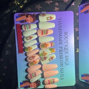 Boutique Sage Handmade Press-On Nails - Pastel Collection